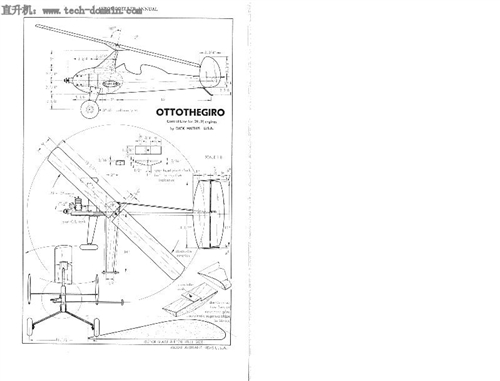 C(j) Otto The Giro Gyrocopter PlanswC(j)ģ͈D