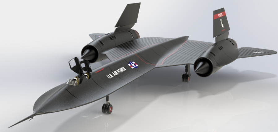 ϣ SR-71 B(nio)ɲC(j)(zhn)C(j)3D(sh)ģD SolidworksO(sh)Ӌ(j)