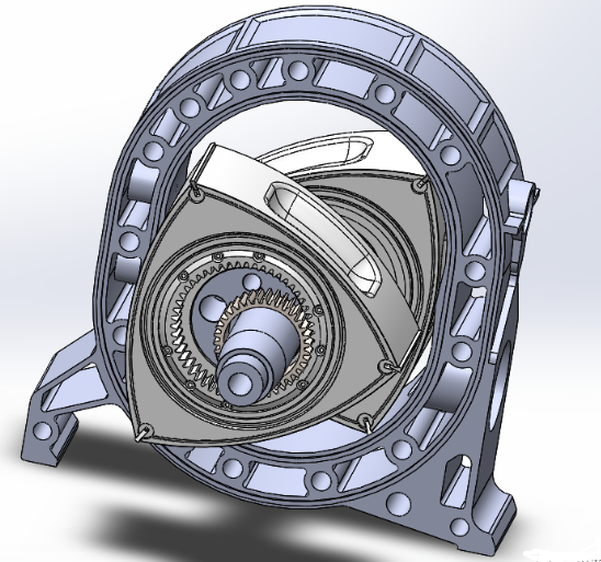 wankel-engineˠl(f)(dng)C(j)\(yn)(dng)Y(ji)(gu)3DD SolidworksO(sh)Ӌ(j)