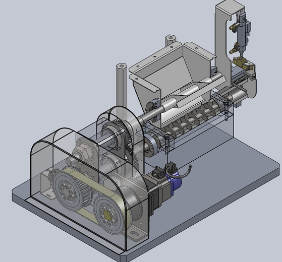 Horizontal Auger fillingˮƽC(j)3D(sh)ģD STEP IGSʽ