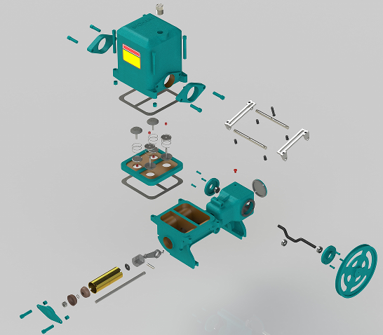 Reciprocating Pump(f)3D(sh)ģD SolidworksO(sh)Ӌ(j)