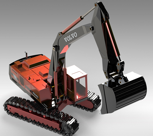 Volvo Excavator EC650ھC(j)ģ3DD SolidworksO(sh)Ӌ(j)