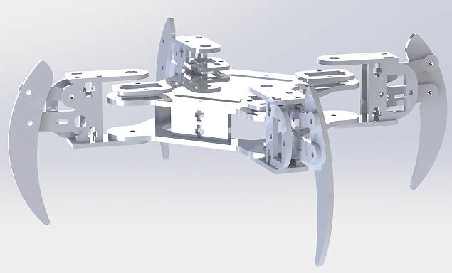 Spider_Bot v1ߙC(j)(gu)ģ3DD SolidworksO(sh)Ӌ(j)