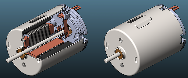 DC motor 8-12Vֱ늙C3D(sh)ģD SolidworksO(sh)Ӌ