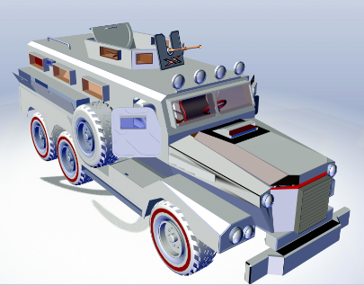 Military APC Gashab܇ģ3DD SolidworksO(sh)Ӌ