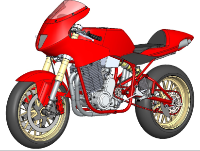 Big Single MotorcycleĦ܇3D(sh)ģD SolidworksO(sh)Ӌ(j) STEP