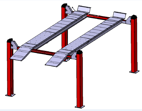 4 POST LIFTҺeC(j)3D(sh)ģD CATIAO(sh)Ӌ(j) STPʽ