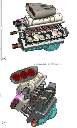 V12 ENGINE ASSEMBLYʮװl(f)әCģ3DD SolidworksOӋ