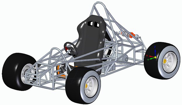 kart-electrico F1늄(dng)܇3D(sh)ģD Solid EdgeO(sh)Ӌ(j) STP IGSʽ