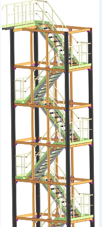 Silo ladder multilevelͲ}A3D(sh)ģD STPʽ