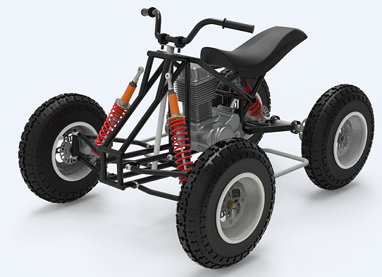 Quad Bike Assembly݆܇3D(sh)ģD STPʽ