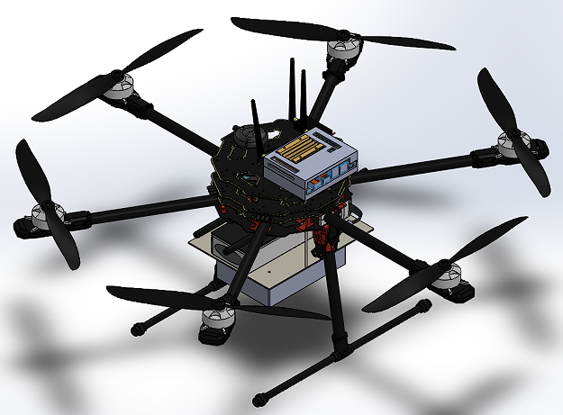 Hexacopterfo˙C(j)w3D(sh)ģD SolidworksO(sh)Ӌ(j) STEPʽ