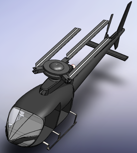 H125 HelicopterֱC(j)ģ3DD SolidworksO(sh)Ӌ(j)