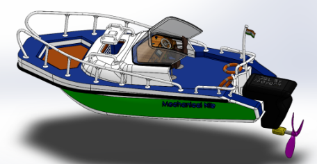 boat 19cmСͧģ3Dģ͈D SolidworksO(sh)Ӌ(j)