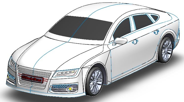 Audi RS7I܇3DD SolidworksO(sh)Ӌ(j)