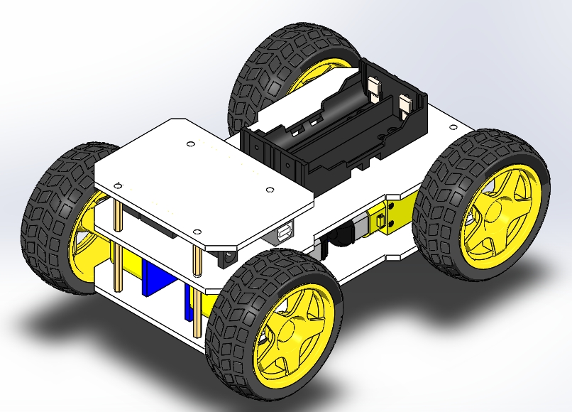 Wheeled Robot݆С܇3D(sh)ģD SolidworksO(sh)Ӌ(j)