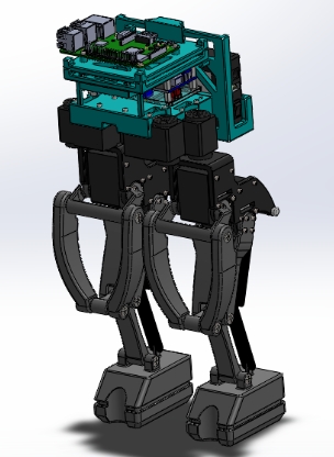 Bipedal RobotpC(j)˽Y(ji)(gu)3D(sh)ģD SolidworksO(sh)Ӌ(j) STEP