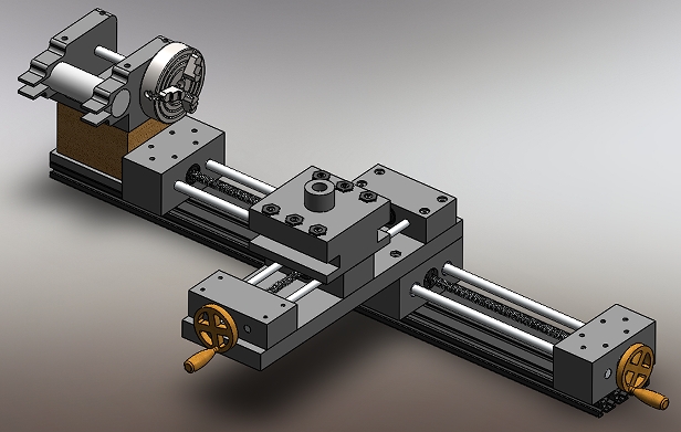 Mini Lathe MachineСľƹ܇3D(sh)ģD SolidworksO(sh)Ӌ(j)