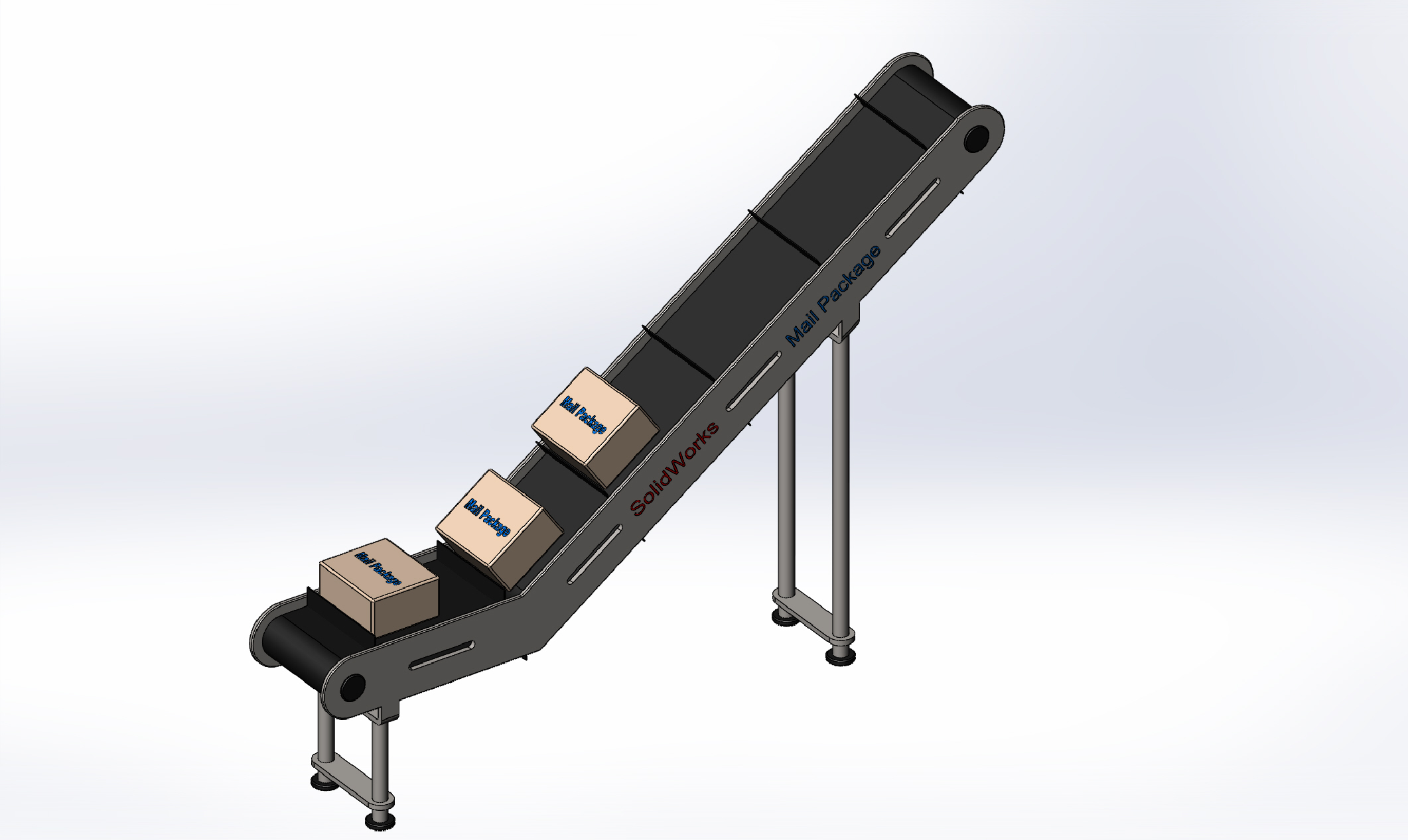 Conveyor BeltƤݔ͙C(j)3D(sh)ģD SolidworksO(sh)Ӌ(j)