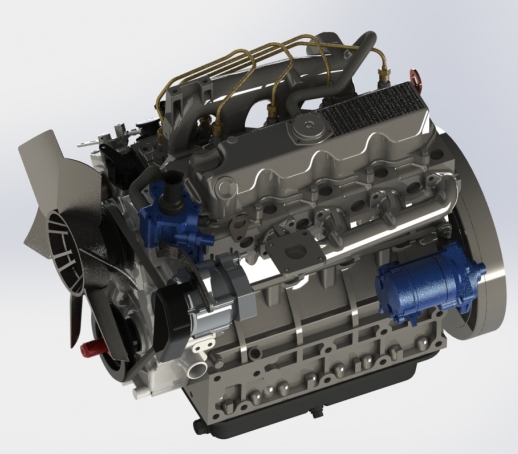 diesel engine͙C(ni)ȼCģ3DD SolidworksO(sh)Ӌ